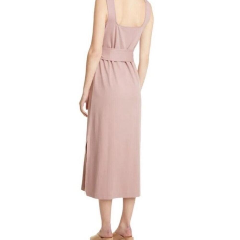 Vince‎ Belted Square Neck Soft Cotton Midi Dress in Pink Size Small - Picture 10 of 10
